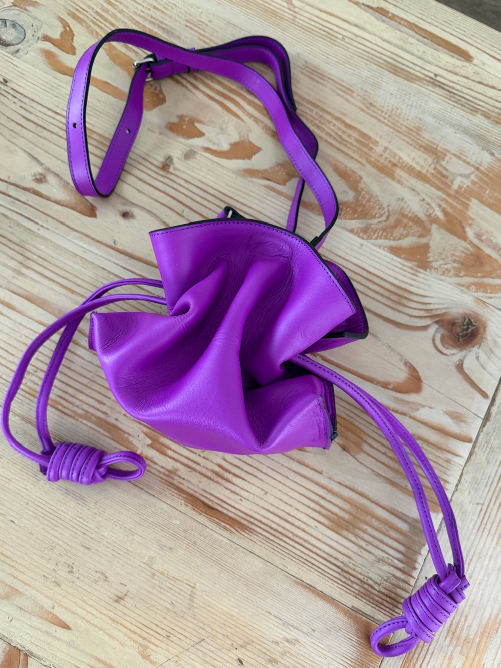 Purple Women's Leather Knot Belt - Unbranded